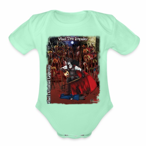 Vlad The Impaler Full BG - Organic Short Sleeve Baby Bodysuit