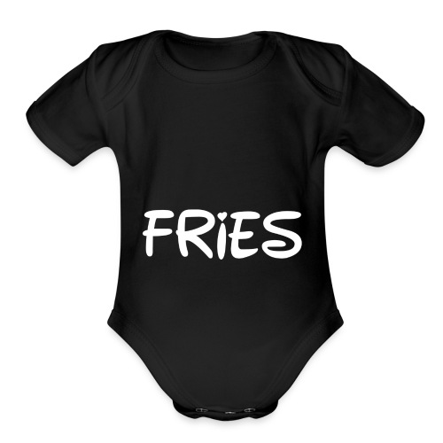 fries with heart - Organic Short Sleeve Baby Bodysuit