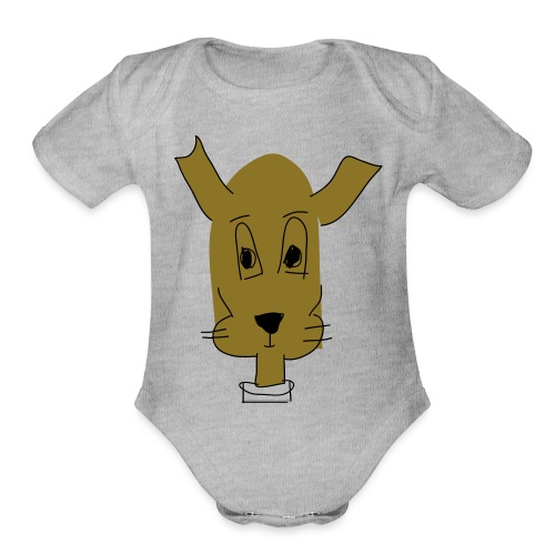 ralph the dog - Organic Short Sleeve Baby Bodysuit