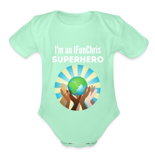 I'm an IFunChris SuperHero - Organic Short Sleeve Baby Bodysuit
