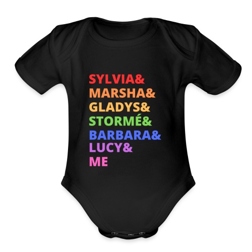 Queer Heroines & Me (Rainbow) - Organic Short Sleeve Baby Bodysuit