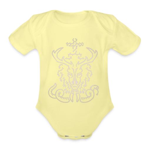 CHRISTmas Stag Light - Organic Short Sleeve Baby Bodysuit