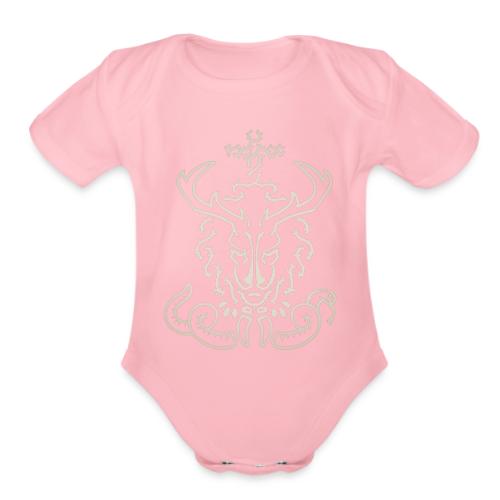 CHRISTmas Stag Light - Organic Short Sleeve Baby Bodysuit
