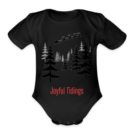 Joyful Tidings Christmas T-Shirt - Organic Short Sleeve Baby Bodysuit