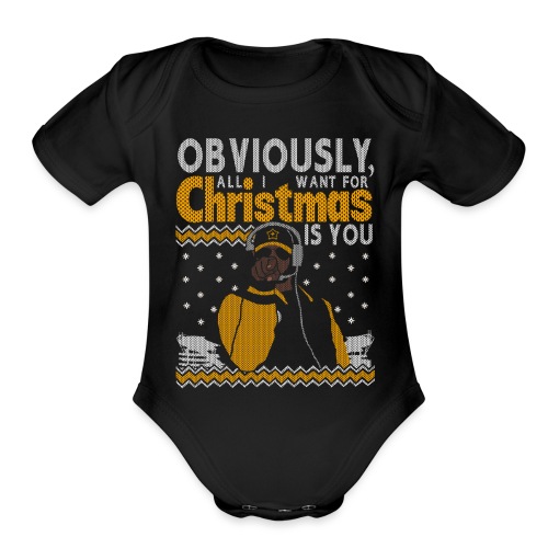 Obviously, All I Want For Christmas is You - Organic Short Sleeve Baby Bodysuit