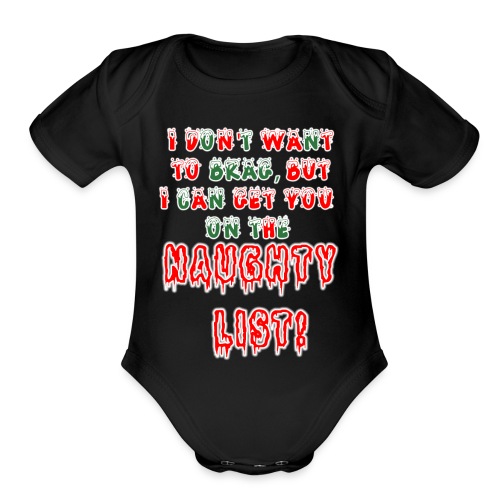 NAUGHTY LIST - Organic Short Sleeve Baby Bodysuit