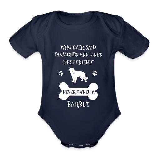 My Best Friend Is Barbet Cool Gift - Organic Short Sleeve Baby Bodysuit