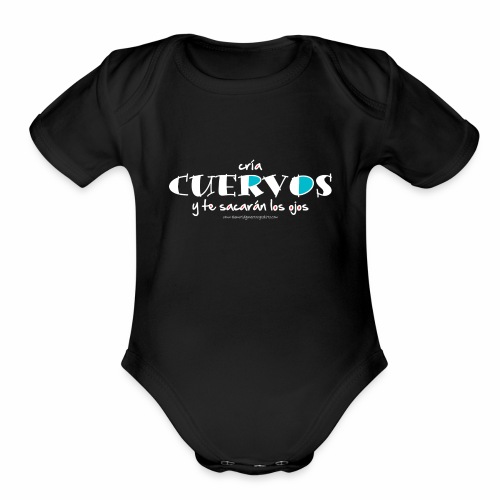 Cria cuervos (dark) - Organic Short Sleeve Baby Bodysuit