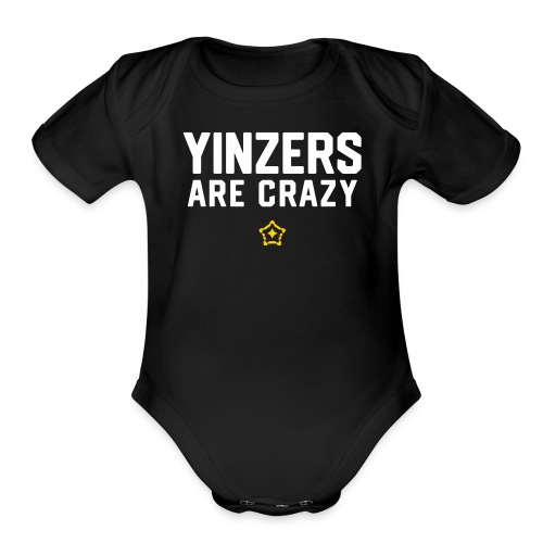 yinz crazy - Organic Short Sleeve Baby Bodysuit
