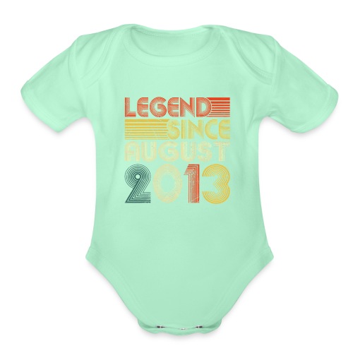 Legend Since August 2013 Gifts 7th Birthday 7 - Organic Short Sleeve Baby Bodysuit