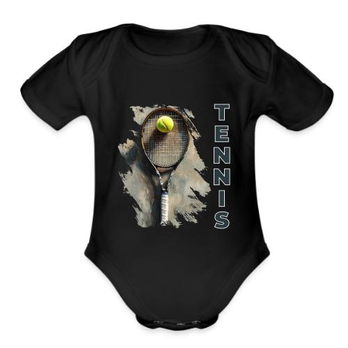 Tennis Power Play - Organic Short Sleeve Baby Bodysuit