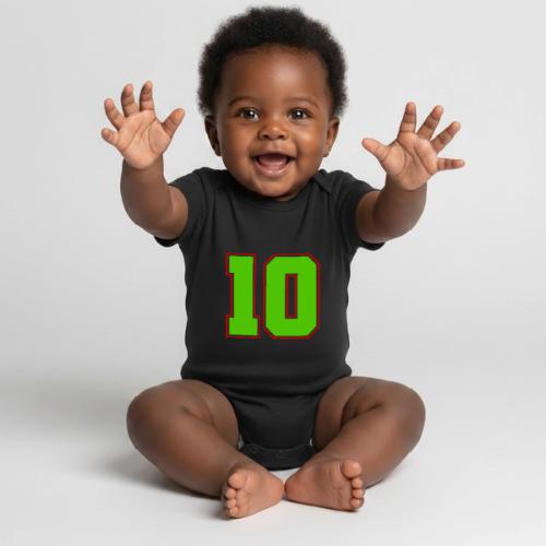 The Magic Number 10 - Organic Short Sleeve Baby Bodysuit