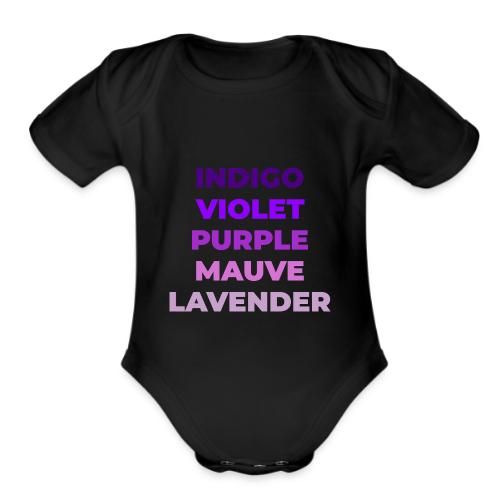 Shades of Purple - Organic Short Sleeve Baby Bodysuit