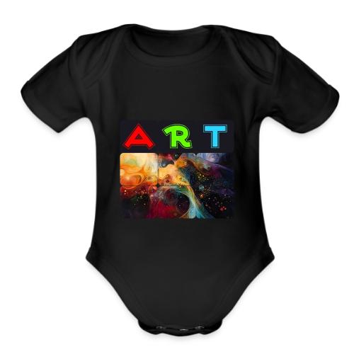 Waves of Art - Organic Short Sleeve Baby Bodysuit