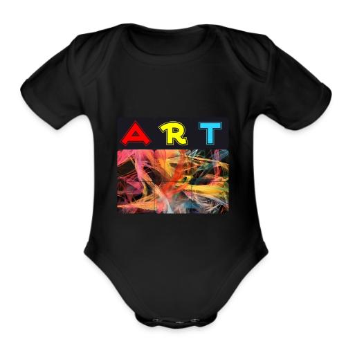 Chaotic Threads of Art - Organic Short Sleeve Baby Bodysuit