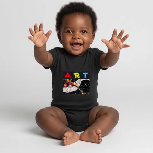 Art in Motion: Color Unleashed - Organic Short Sleeve Baby Bodysuit