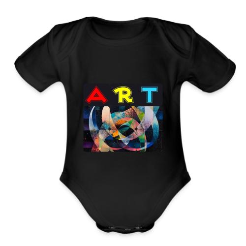 Art of Stripes and Shades - Organic Short Sleeve Baby Bodysuit