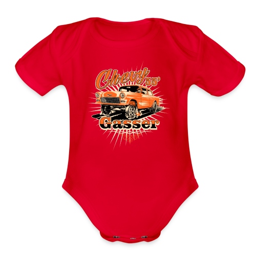 Head’s Up '55 Chevy Gasser T-Shirt - Organic Short Sleeve Baby Bodysuit