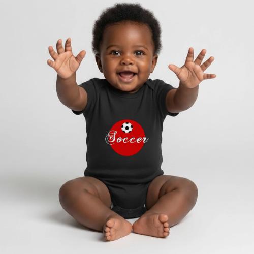 Soccer: Goal Circle - Organic Short Sleeve Baby Bodysuit