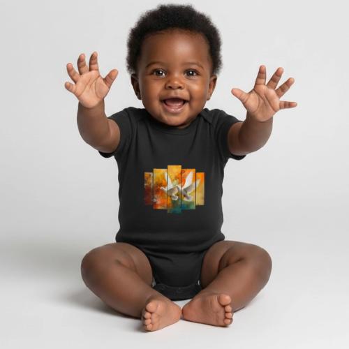 Wings of Peace - Organic Short Sleeve Baby Bodysuit
