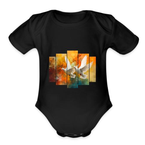Wings of Peace - Organic Short Sleeve Baby Bodysuit