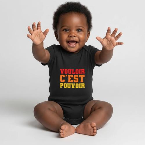 Where there's a will there's a way - Organic Short Sleeve Baby Bodysuit