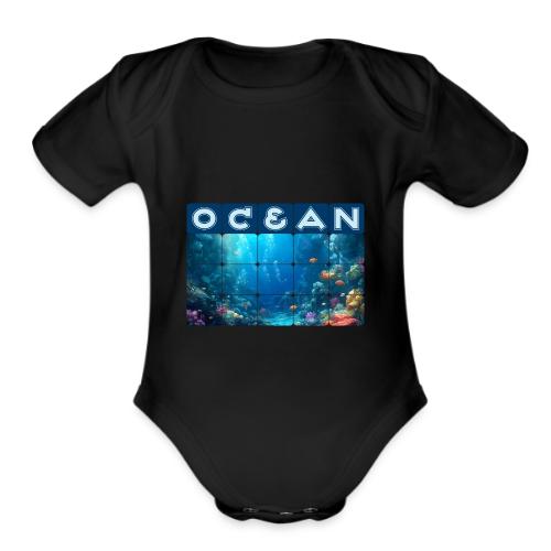 Ocean: Coral Carnival - Organic Short Sleeve Baby Bodysuit