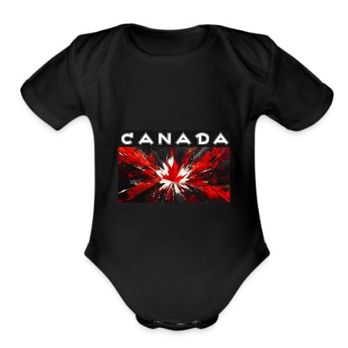 Canada Splash - Organic Short Sleeve Baby Bodysuit