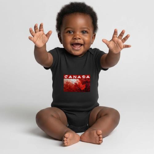 Canada Painted Pride - Organic Short Sleeve Baby Bodysuit