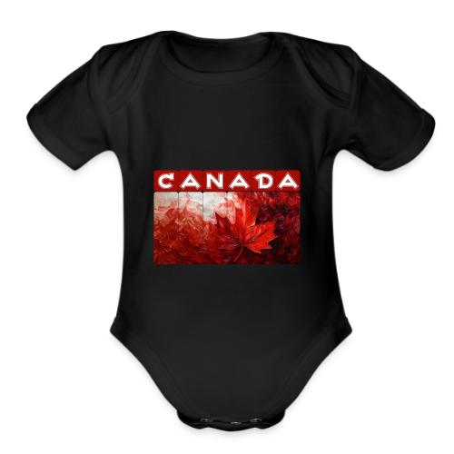 Canada Painted Pride - Organic Short Sleeve Baby Bodysuit