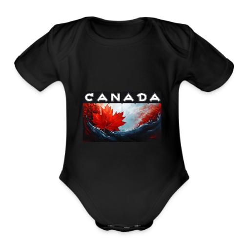 Canada Icon in Color - Organic Short Sleeve Baby Bodysuit