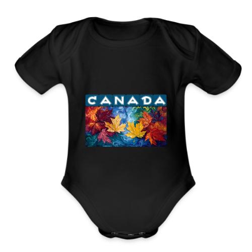 Canada in Brushstrokes - Organic Short Sleeve Baby Bodysuit