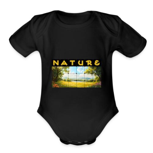 Nature: Summer Fields - Organic Short Sleeve Baby Bodysuit