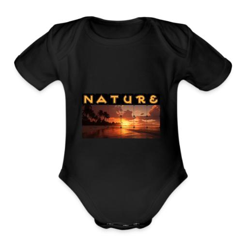 Nature: Sunset Serenity - Organic Short Sleeve Baby Bodysuit