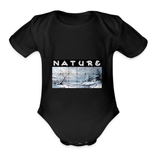 Nature: Winter Embrace - Organic Short Sleeve Baby Bodysuit
