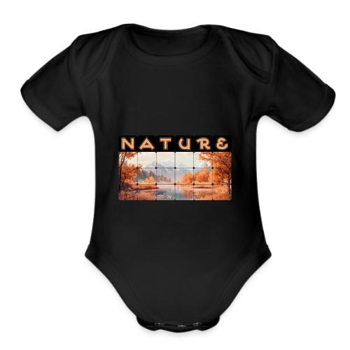 Nature: Autumn Glow - Organic Short Sleeve Baby Bodysuit
