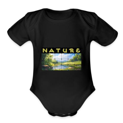 Nature: Springtime Serenity - Organic Short Sleeve Baby Bodysuit