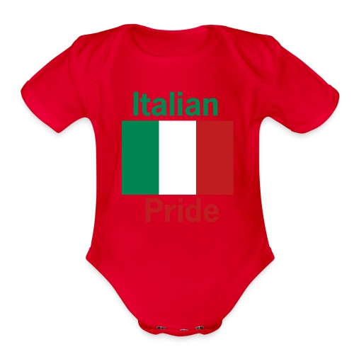Italian Pride Flag - Organic Short Sleeve Baby Bodysuit