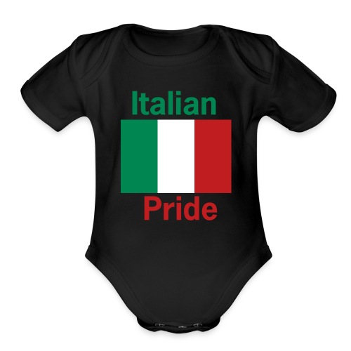 Italian Pride Flag - Organic Short Sleeve Baby Bodysuit