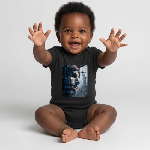 USA: Liberty in Three Visions - Organic Short Sleeve Baby Bodysuit