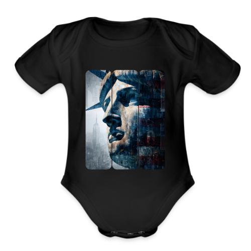 USA: Urban Liberty Triptych - Organic Short Sleeve Baby Bodysuit