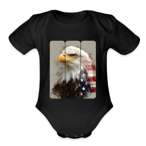 USA: Eagle of the Free - Organic Short Sleeve Baby Bodysuit