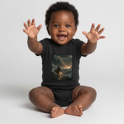 The Lone Lightkeeper's Beacon - Organic Short Sleeve Baby Bodysuit