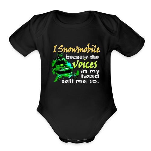 Snowmobile Voices - Organic Short Sleeve Baby Bodysuit