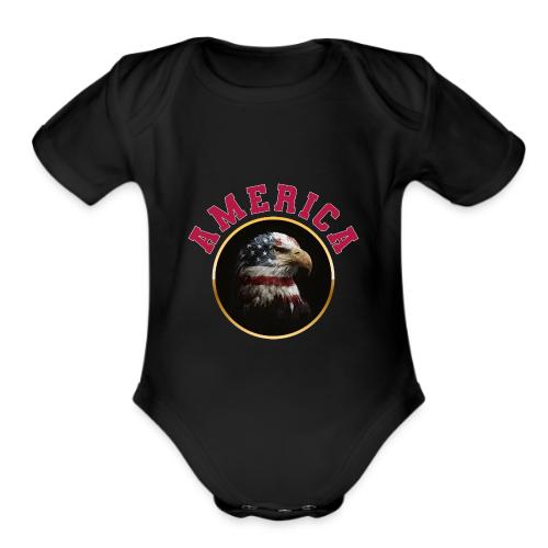 America Soars - Organic Short Sleeve Baby Bodysuit