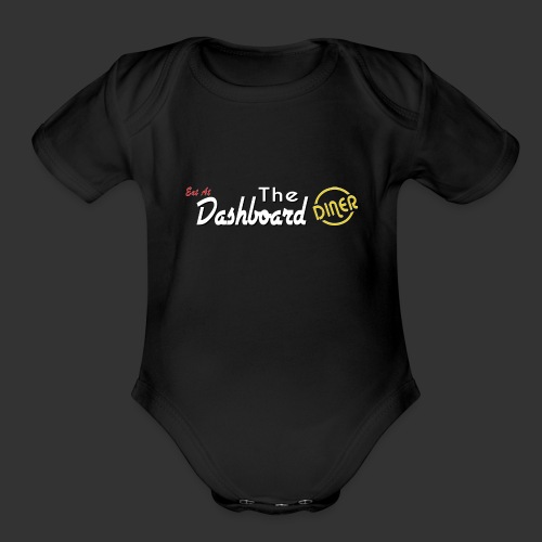 The Dashboard Diner Horizontal Logo - Organic Short Sleeve Baby Bodysuit