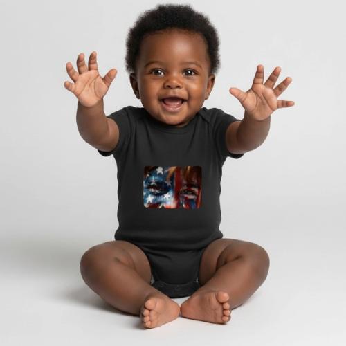 USA: Stars in Their Eyes - Organic Short Sleeve Baby Bodysuit