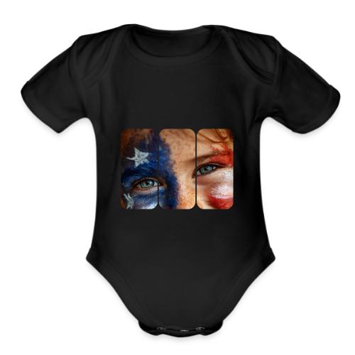 USA: Patriot Gaze - Organic Short Sleeve Baby Bodysuit