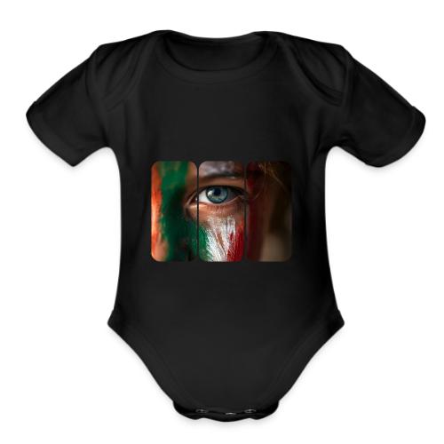 Mexico: Pride in Three Colors - Organic Short Sleeve Baby Bodysuit