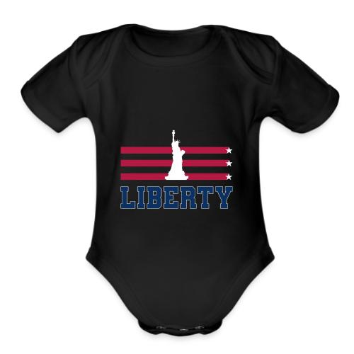 USA: Stars of Liberty - Organic Short Sleeve Baby Bodysuit